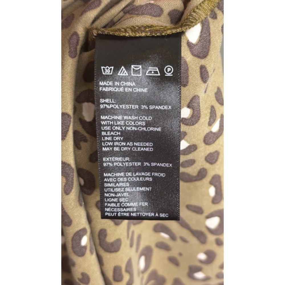 Urban Outfitters Animal Print Slip Mini Dress Strappy Olive Black‎ Extra Small - Picture 4 of 4